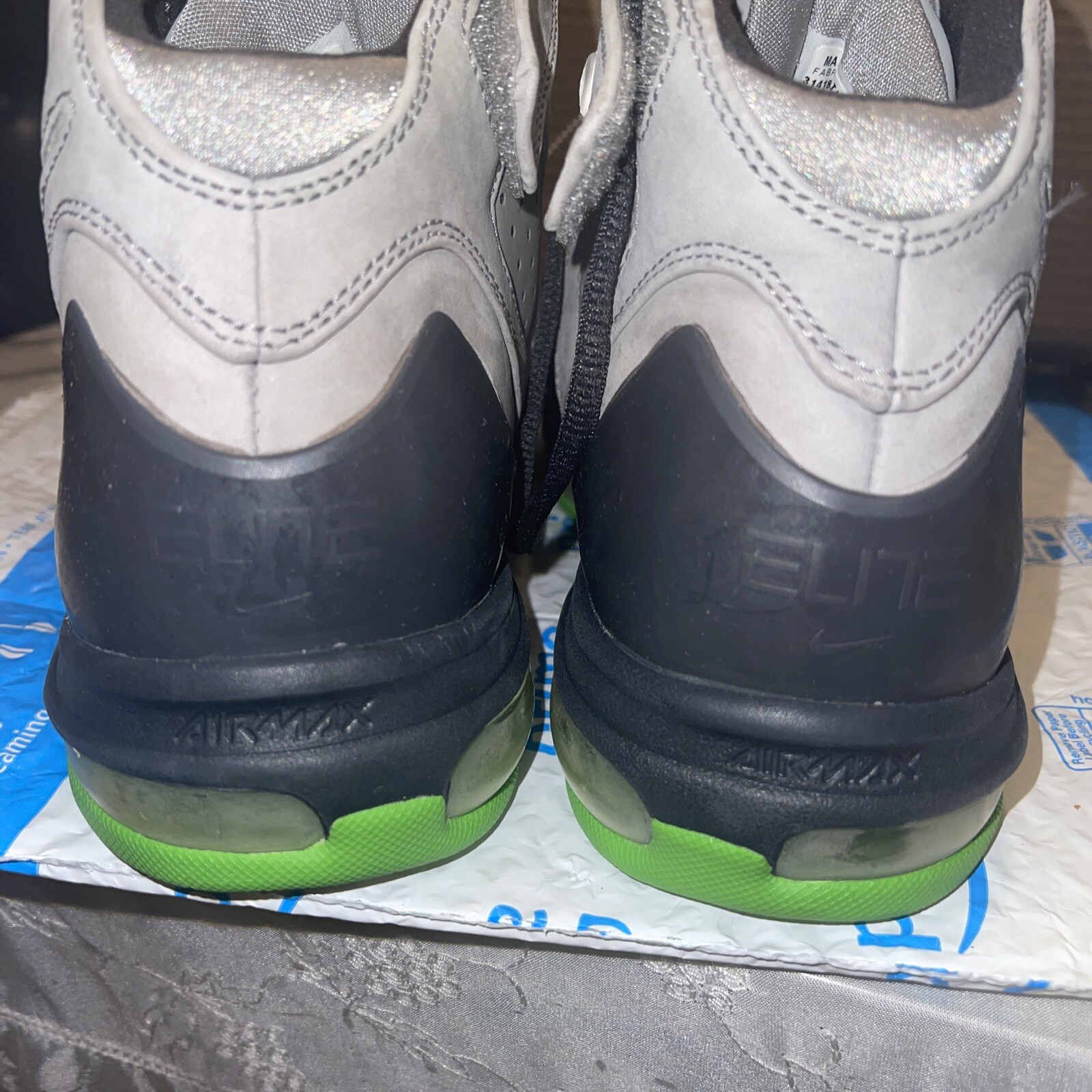 Nike Air Max Elite Basketball Gray Green (314185031) Size 8 eBay