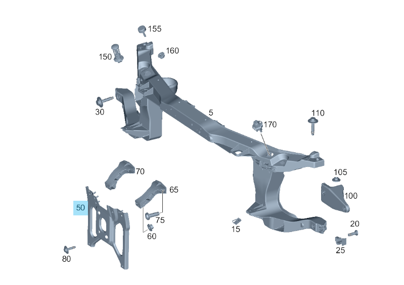 Genuine Mercedes Benz Vito 447 Front Module Top Support Cowl