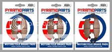 Kawasaki GPX600 R 1988-1993 Front and Rear Brake Pads Kit all three sets