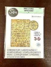 Sizzix Happy Birthday 3D Embossing folder #665000 NEW