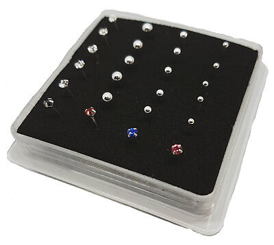 Boxed Sterling Silver Nose Studs Wires Claw Set Gems Piercings Buy 2 Get 1 Free
