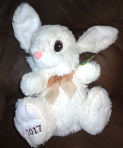 Dan Dee うさぎ　ぬいぐるみ Vintage Dan Dee Pink Bunny Rabbit Poseable Ears Shimmer 11