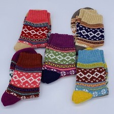 5 Pair Women's Winter Warm Socks Mixed Colors New