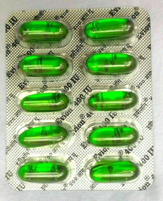 (50 Caps) Evion Capsules 400 For Vitamin -E For Skin Care 