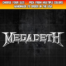 Calcomanía Megadeth para autos, camiones, computadoras portátiles, calcomanía adhesiva de metal Thrash