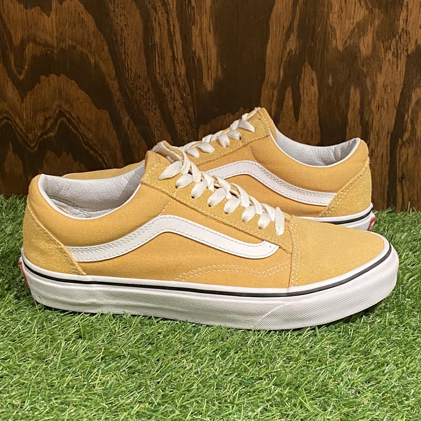 Vans Old Skool Skateboarding Low Sneakers Yellow / US Size Mens 6.5 Womens 8