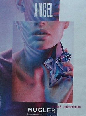 REKLAME THIERRY MUGLER EAU PARFUM ANGEL DE 2018 FRANZÖSISCHE WERBUNG WERBEDRUCKT