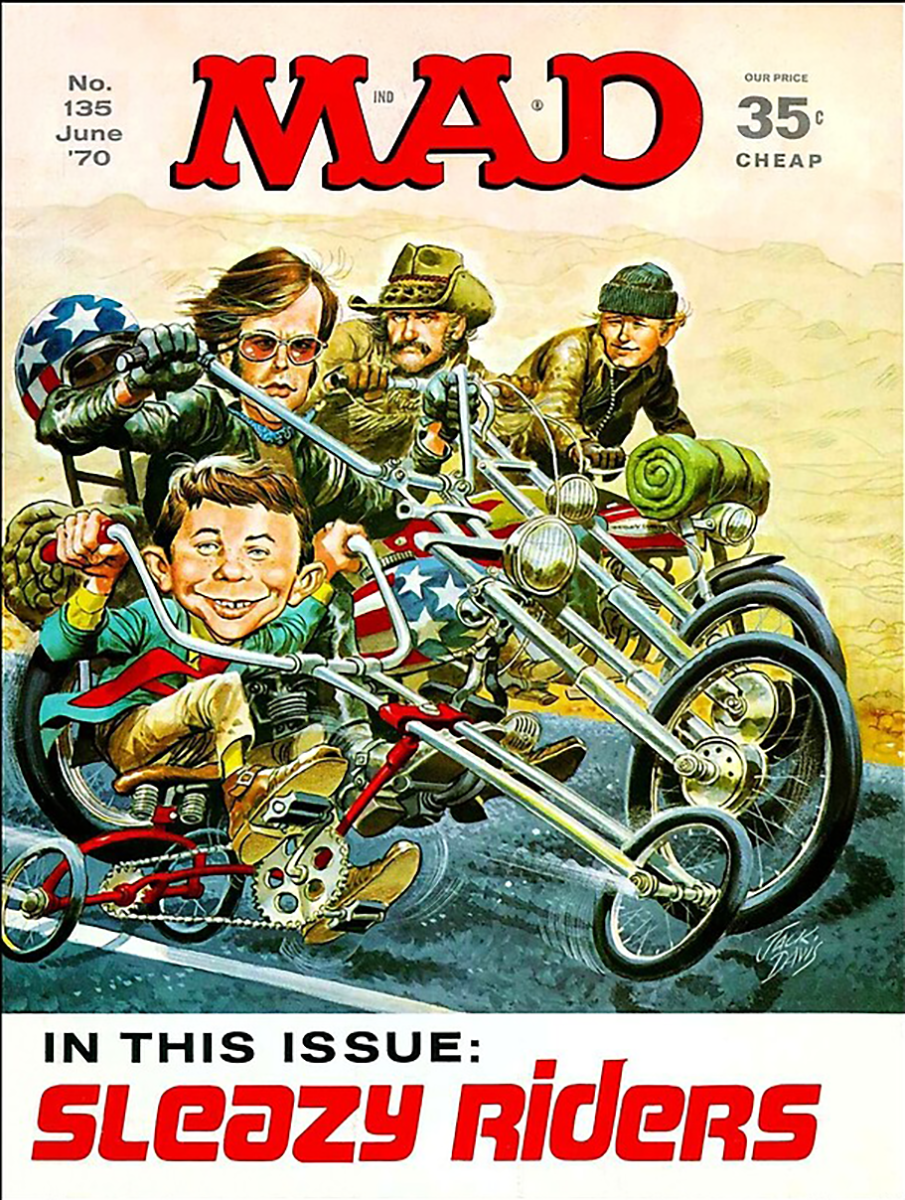 70's ヴィンテージ　ポスター　MAD magazine アルフレッド　乱交 1970 Mad magazine Sleazy Riders135 High Quality Metal Magnet 3 x 4