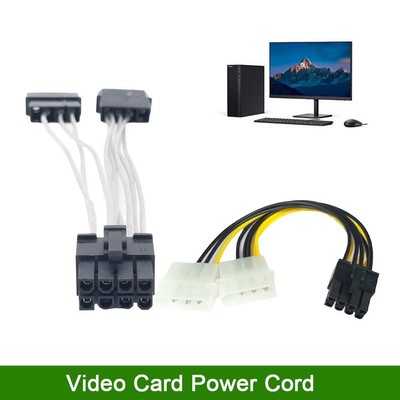 4 Pin Dual Molex IDE to 8 Pin PCI-E Power Supply Cable Video Graphics Card Best