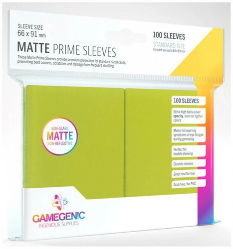 100 Gamegenic Matte Prime Standard Card Sleeves Deck Protectors 66mm x 91mm - Picture 20 of 25
