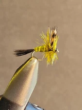 2 Flies,  Size 14, GREEN WULFF DIVIDED WING  Dry  Fly Fishing Flies