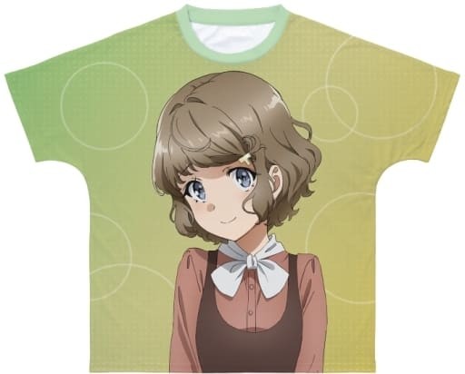 Koga Tomoe Full Graphic T-Shirt Green Unisex L Seishun Buta Yarou Japan