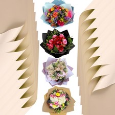 20 Sheets Premium Flower Wrapping Paper Waterproof Double Sided Desert Sand