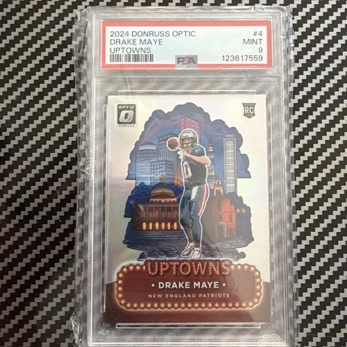 DRAKE MAYE 2024 DONRUSS OPTIC UPTOWNS ROOKIE HOLO PRIZM SSP RC PSA 9