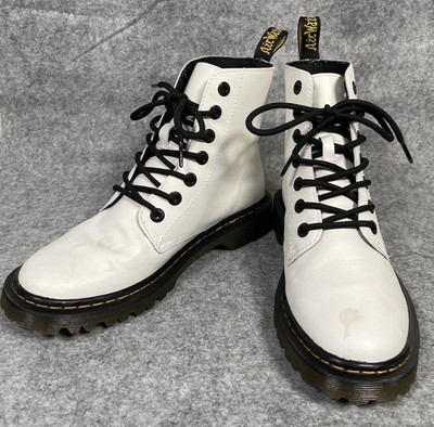 Women s Doc Marten Boots Luana High Top White Leather Size 8 Women s