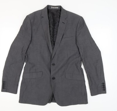Jasper Conran Herren Blazer Grau 40 Longjacke