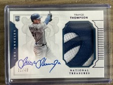 Trayce Thompson 2015 National Treasures Rookie Auto Patch RPA /49 Dodgers