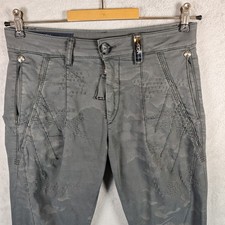 High Use Jeans Damen Hose Gr. 34 Grau  straight Jeanshose Baumwolle elastha