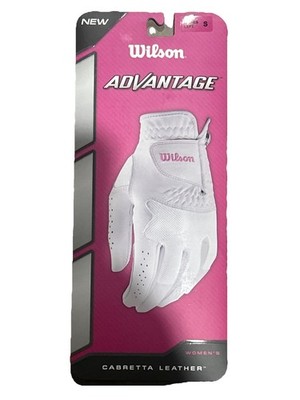 Wilson Advantage - Ladies Leather Golf Glove - White/Pink - Left(Hand Small) NEW