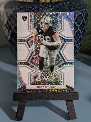 2022 Panini Mosaic Maxx Crosby White Sparkle SSP Las Vegas Raiders #119