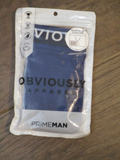 OBVIOUSLY PRIMEMAN 9" ANATOMAX POUCH BOXER BRIEF IN NAVY SIZE LARGE NEW