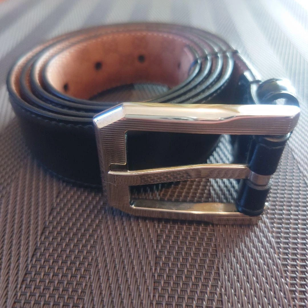 Ceinture homme GUCCI monogramme GG cuir noir boucle GG