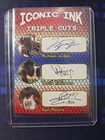 Iconic Ink Triple Cuts Michael Jordan, David Robinson,karl Malone Faceimile Auto