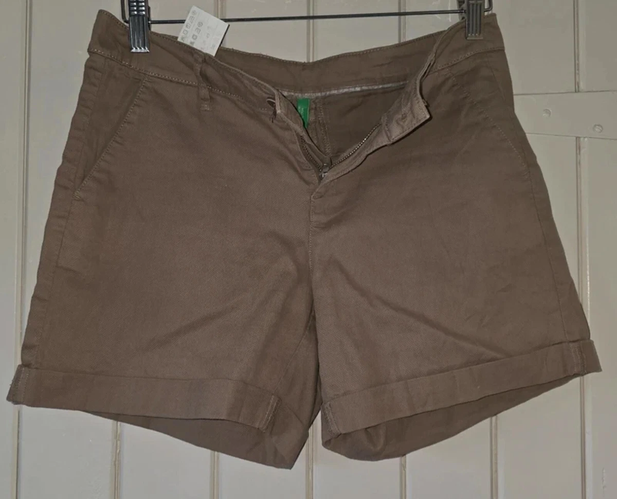 United Colors of Benetton, Középmagas derekú chino rövidnadrág, Fehér, 40