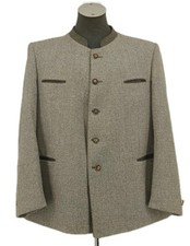 Julius Lang Herren Trachtenjacke Gr.L/XL Grau Meliert Reine Schurwolle Klassisch