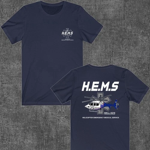 Doctor Flight Medic Helicopter HEMS Paramedic Men's Navy Size S to 5XL