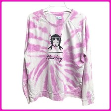 Hurley Womens Tie Dye Sweatshirt Graphic Print Crewneck Long Sleeve XL Pink