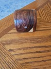 Costa Rican Cocobolo Wood Curved Jewelry Trinket Case Box 2.5” Wide, 2.25" Tall