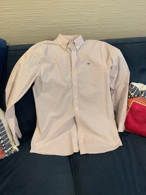 Vineyard Vines Whale Shirt, Size Boys XL, 18, Blue Red White Check Pattern