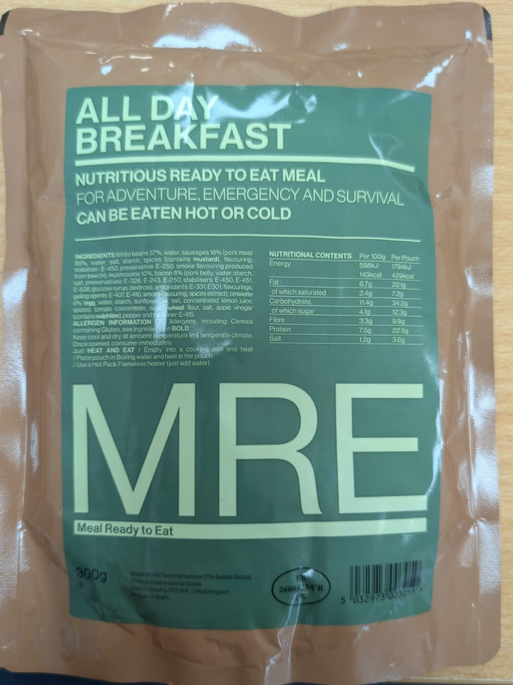 BRITISH ARMY MOD RATION PACKS MEALS MRE EMERGENCY FOOD SUPPLIES READY ...
