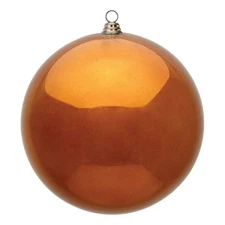 Vickerman 15.75" Contemporary Plastic Ball Ornament in Shiny Copper
