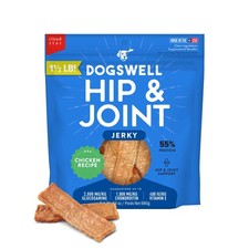 Dogswell Jerky Hip Joint Dog Treats - Grain-Free, USA Made, Glucosamine