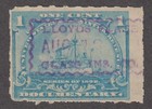 USA 1898. 1c Battleship Documentary. Lloyds Plate Glass Inc CO Cancel. Sc# R163 — photo 1
