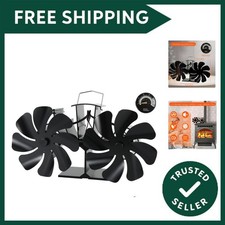 Log Burner Fan Mini Heat Powered Fan Fireplace Eco Fans Silent for Home Wood ...