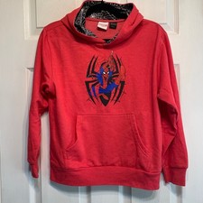 Marvel Spider-Man Hoodie Size Small Red Graphic Pullover Superhero Sweatshirt