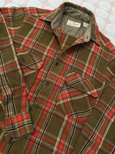 Vintage Sears Roebuck And Co. Men  s S Wool Blend Flannel Long Sleeve Button Up