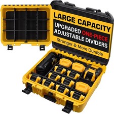 Case for Dewalt Battery Waterproof Extra Large Hard Storage Box with 8 Adju...