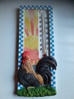 Vintage Spoontiques Rooster Thermometer Heavy Quality Resin 7" X 3”