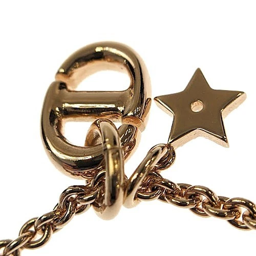 Collana Christian Dior Montaigne metallo cristallo oro rosa in scatola con sacchetto portaoggetti