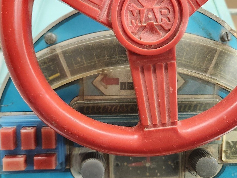 Marx Battery Ride Vintage 1950s Marx Electric Mobile Kids Metal Ride On Battery Operated ...