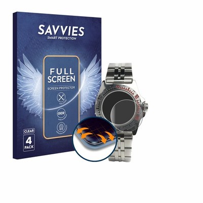 4x Full-Screen Schutz Folie für Vostok Amphibian Klassik 110647 3D Edge Display