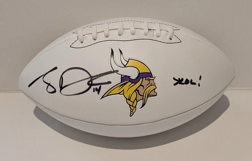 Sam Darnold Autographed & Inscribed Minnesota Vikings  Football  Fanatics auth