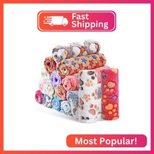 Chumia 18 Pcs Fleece Puppy Blanket for Dog Cat, 41 X 30 Inch, Sweet