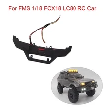 Rc Crawler Bumper  with Light For FMS 1/18 FCX18 LC80 RC Car Modified Parts