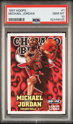 1997-98 NBA Hoops - League Leaders Michael Jordan #1 PSA 10