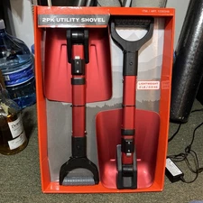 BIRDROCK HOME 2-Pack Folding Emergency Snow Shovel - 34”  NEW IN BOX  